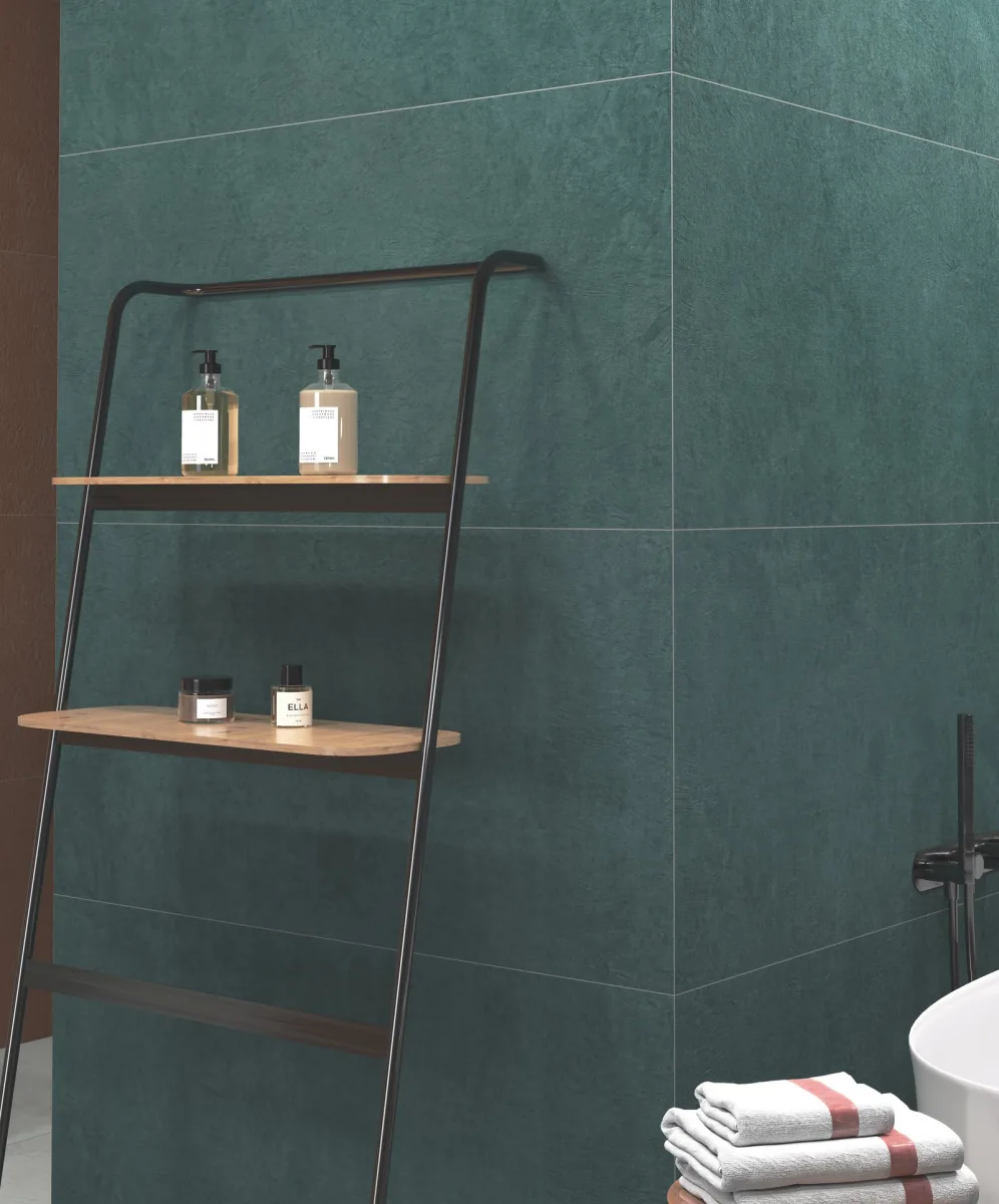Exotica Neutral Aqua, plain wall tile for bathroom